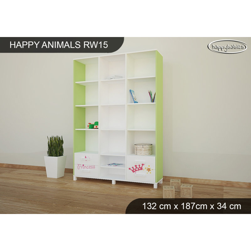 187cm H X 132cm W Kids Bookcase, Green