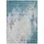 Tapis gris / bleu sarcelle tissé à la machine Lamanna-109576311
