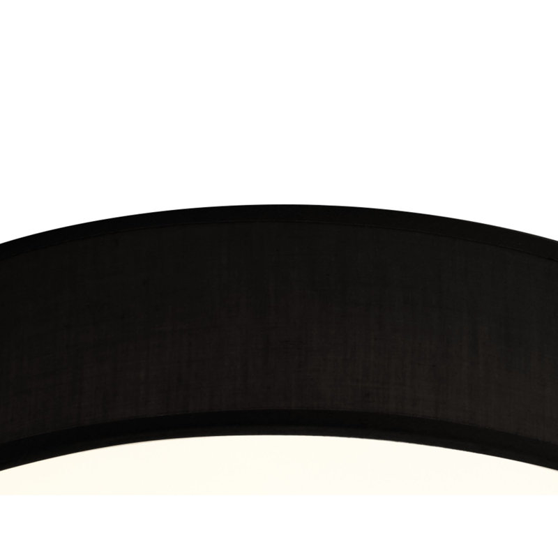 Terrence LED Flush Mount, Black, 12.5cm H x 50cm W x 50cm D