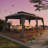 10x20 Ft Outdoor Gazebo, Double - tier Roof Gazebo Tent with PU - Coated Polyester Roof, Sturdy Iron Frame, Waterproof & UV - resistant, Privacy - ensuring Curtains and Mosquito - repelling Nettings-108772139