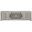 Meuble télé de 71 pouces en bois flotté gris conifère, offrant un rangement polyvalent et un ajout élégant au salon. Console en bois flotté, dotée d'un compartiment central ouvert dissimulant des compartiments.