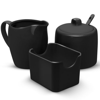 Ceramic Sugar And Creamer Set With Lid