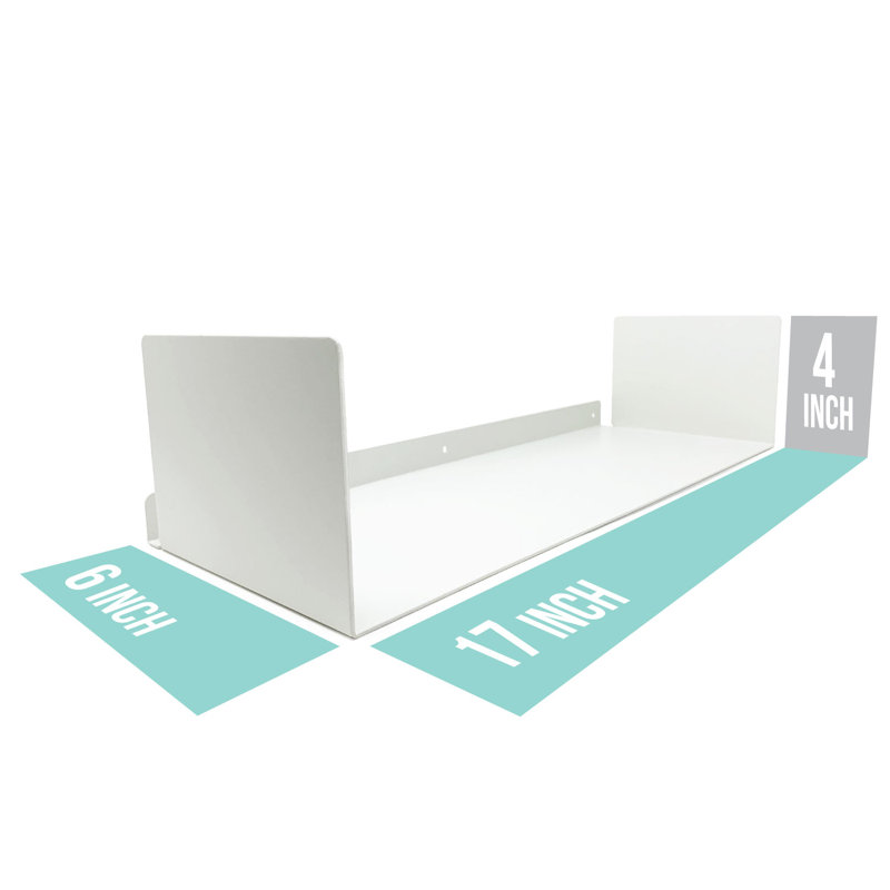 Metal Floating Shelf, White