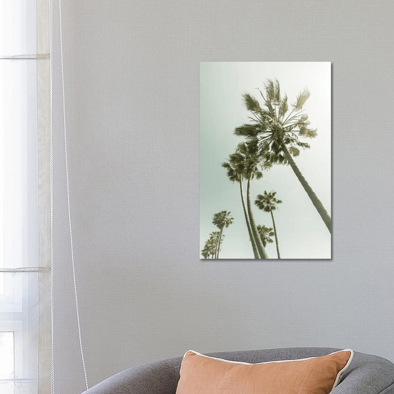 Vintage Palm Trees in the Sun 1 Piece Wrapped Canvas Wall Art, 66.04 cm H x 45.72 cm W x 1.91 cm D