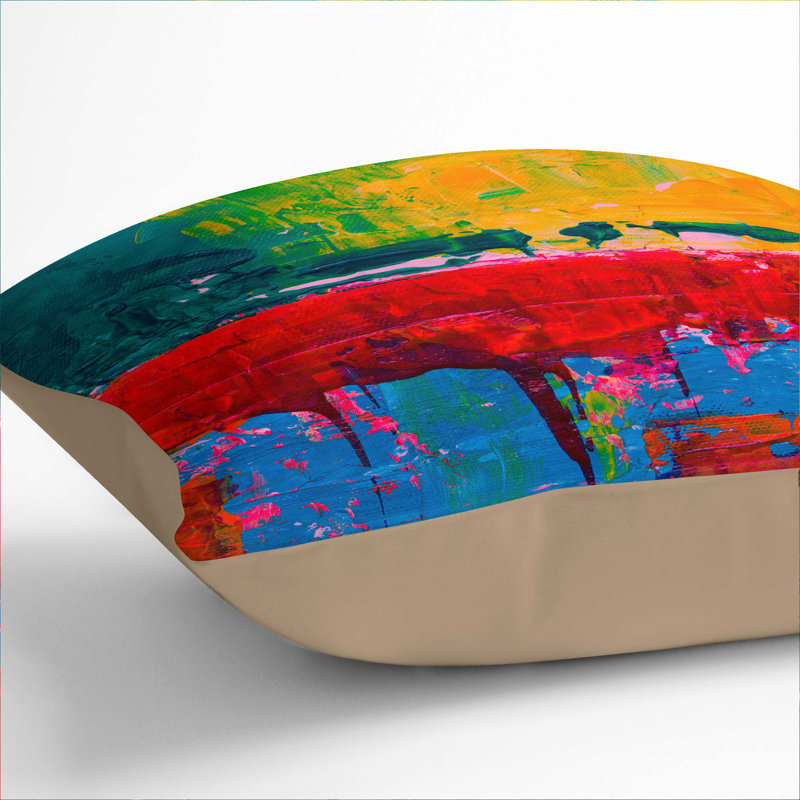 Abstract Square Throw Cushion, Stone, 40 x 40 cm