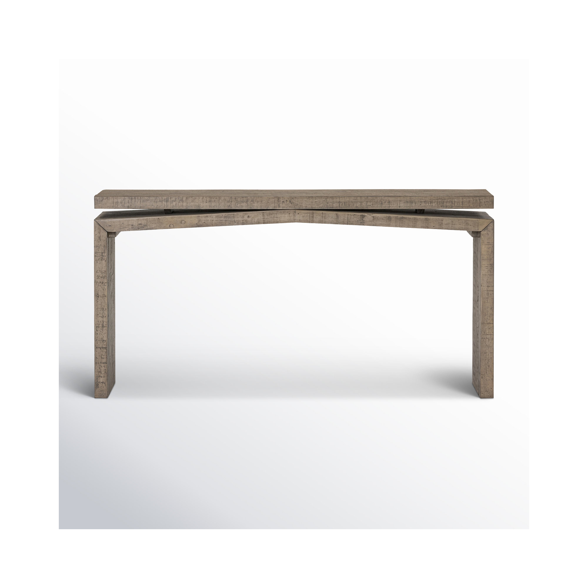 Henn Solid Wood Console Table, 30.75" H x 94" W x 15" D, Weathered Wheat