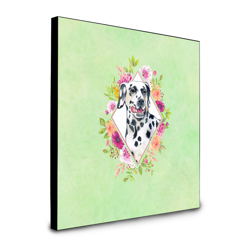 Panneau mural Dollman Flowers, Vert, Dalmatien beige