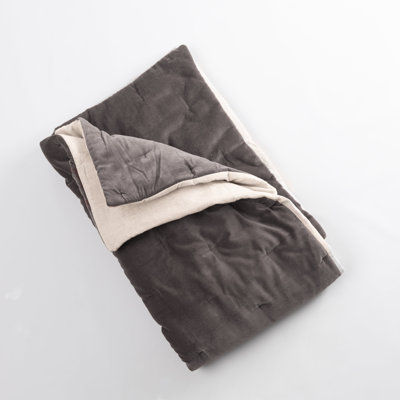 Courtepointe Roan, gris anthracite, très grand
