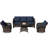Outdoor Wicker Patio Conversation Furniture Set with Optional Fire Pit Table-1793372629