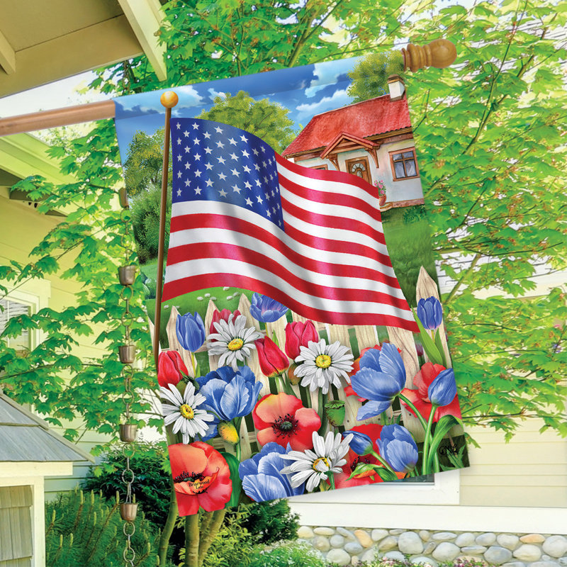 Drapeau de la maison d'été Americana Garden