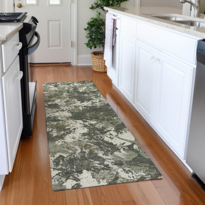 Premium Machine Washable Prisco Olive Rug