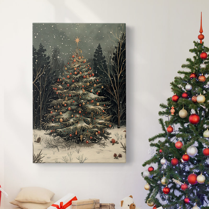 Art des Fêtes de Noël - Toile tendue avec châssis DCXIX, H 18 po x l 12 po