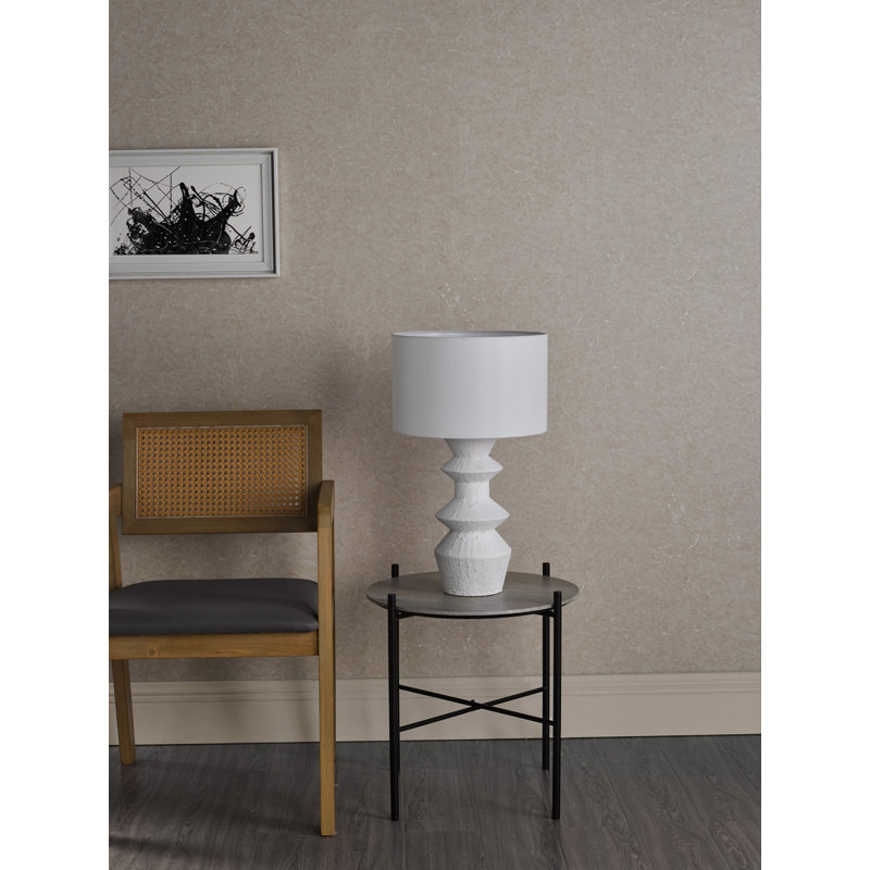 Bidelia Table Lamp Matt White With Shade