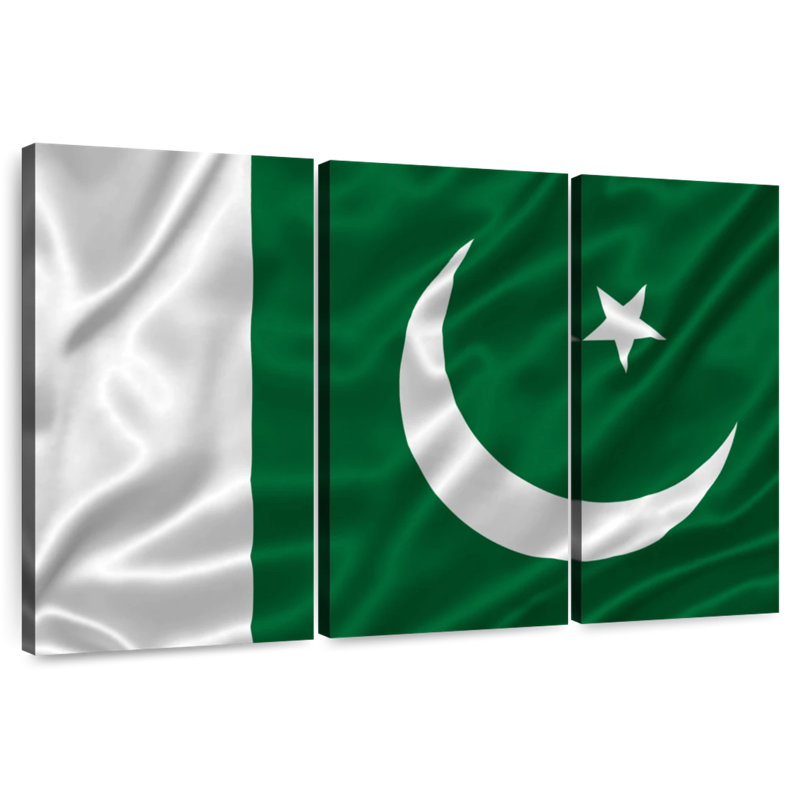 Silky Pakistan Flag, 32" H x 50" W