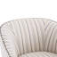 Fauteuil demi-tonneau rembourré à rayures, fauteuil confortable