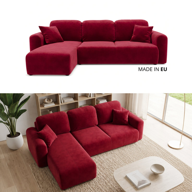 Ronnell 3 Seater Sofa Bed, Left Hand Facing Corner Sofa