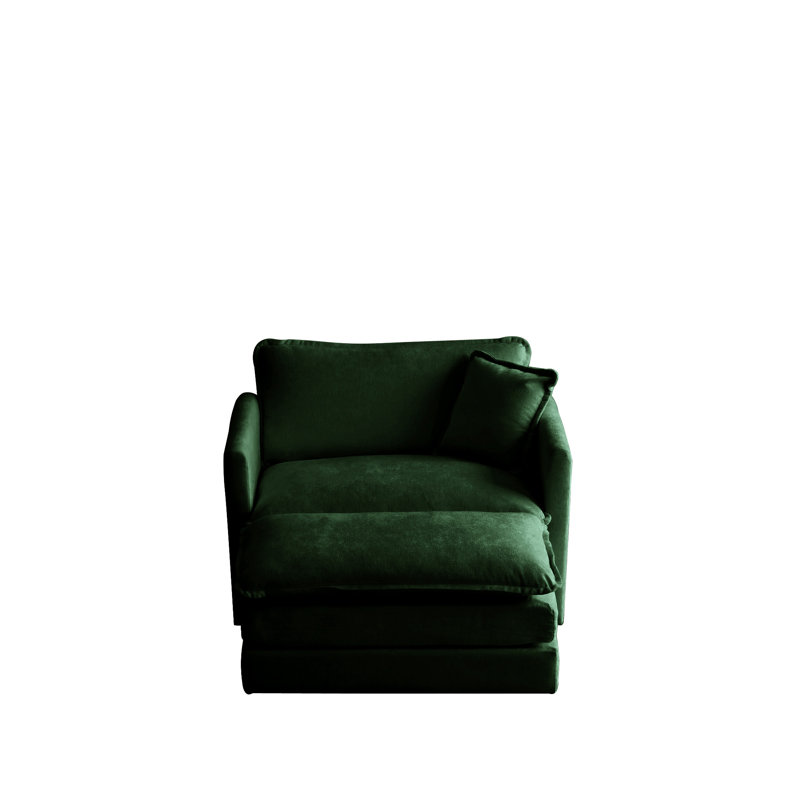 Chaise d'appoint moderne avec repose-pieds