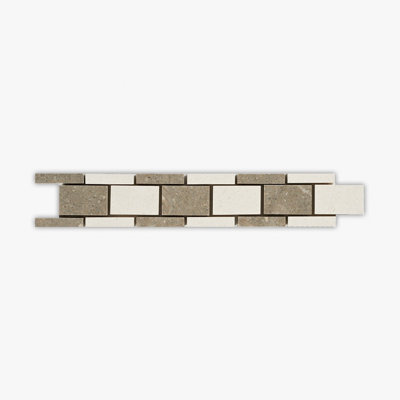 Champagne, Seagrass Honed Blend Limestone 2x12 Decorative Border