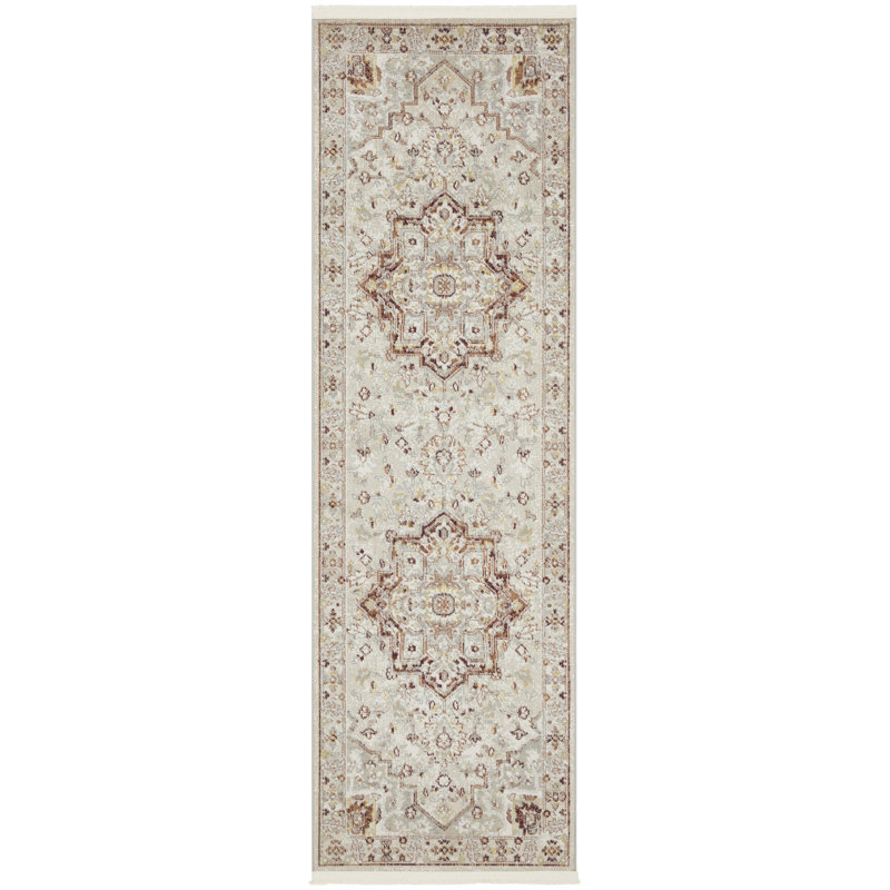 Tapis traditionnel rouge Merry Farmhouse, Tapis de couloir 2 pi 2 po x 7 pi 6 po