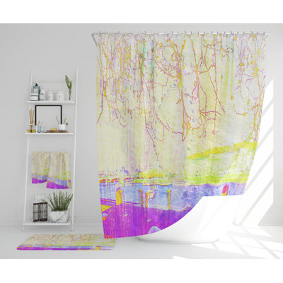 Nekole Polyester Shower Curtain Set
