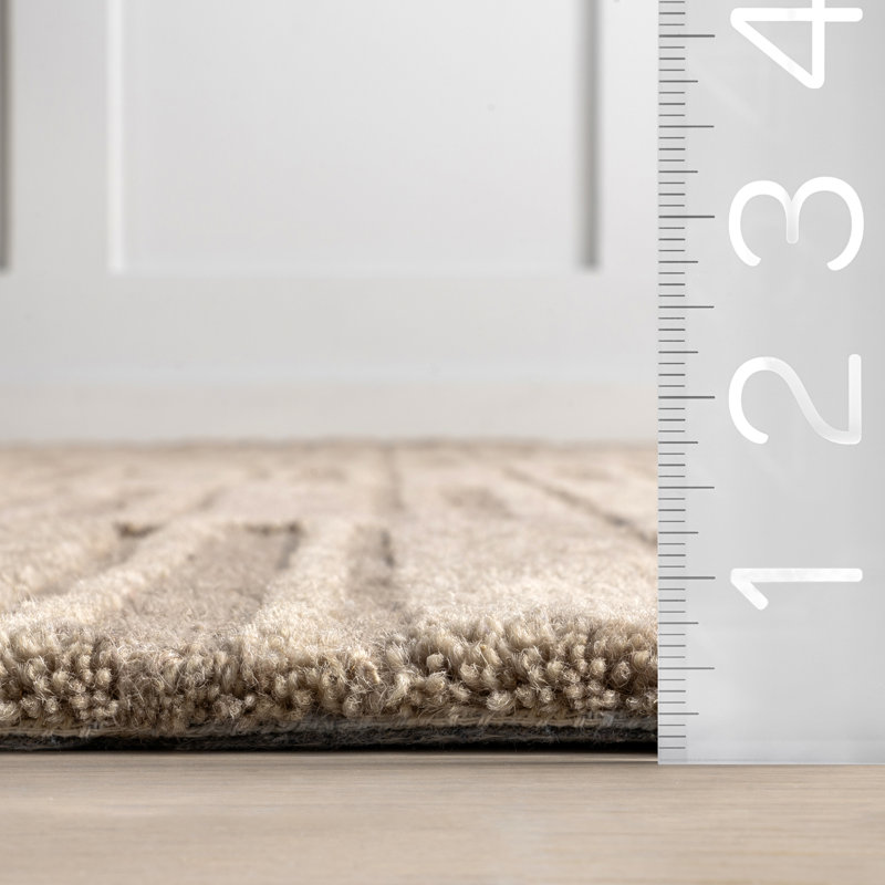  Tapis en laine à carreaux Starke, Rectangle 8 pi 6 po x 11 pi 6 po