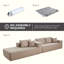 Canapé modulaire rembourré 2 pièces Natick-1814187204-1814187205