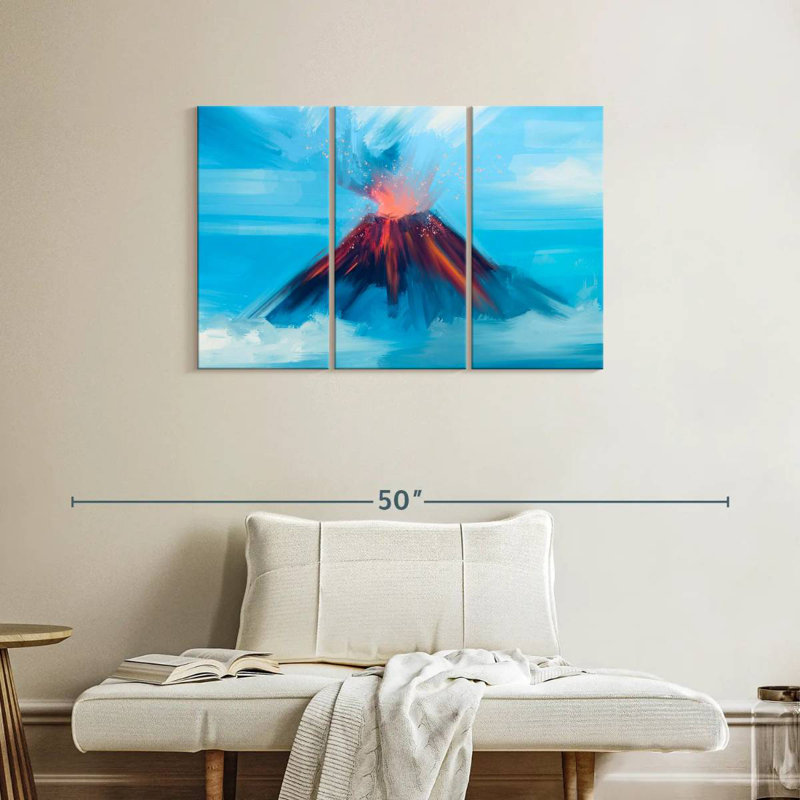 Erupting Volcano, 24" H x 38" W