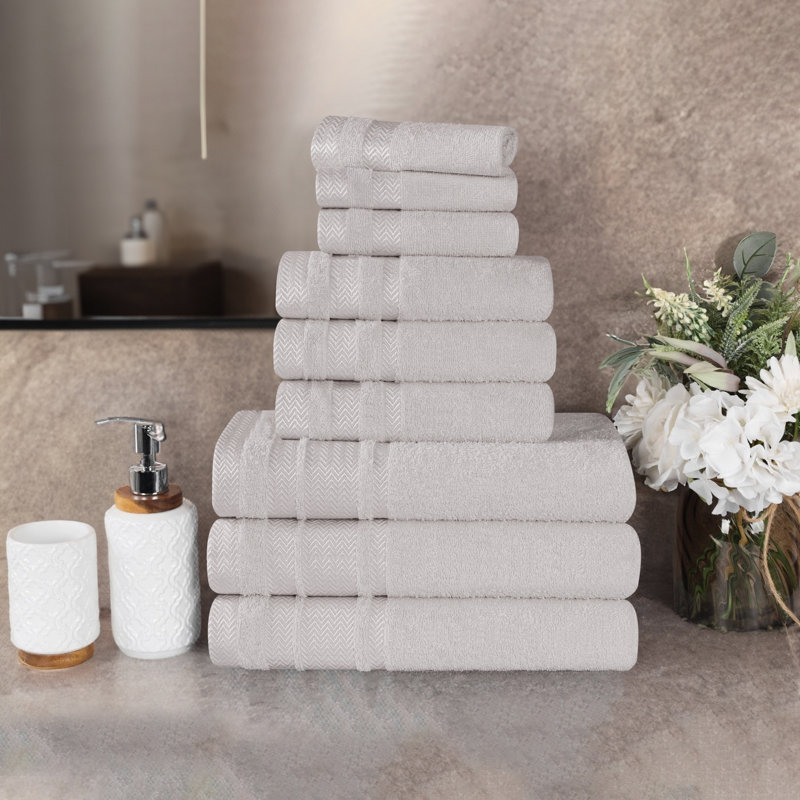 Ensemble de serviettes de salle de bain Bonnetsville Hays, Platine