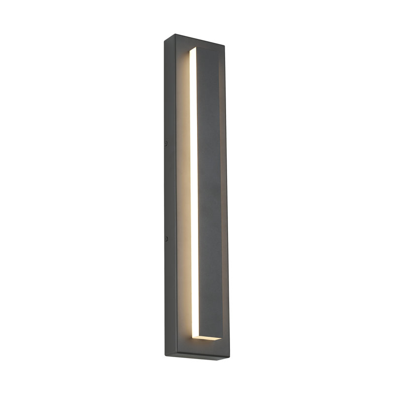 Aspen LED Outdoor Flush Mount, 26" H x 5" W x 1.9" D, 38 W, Charcoal