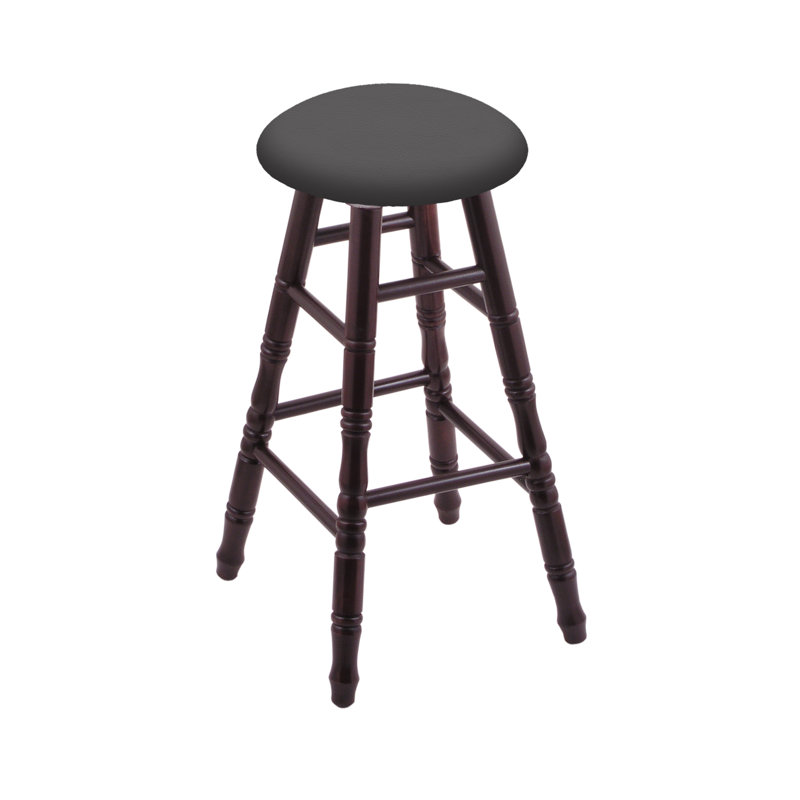 Swivel Upholsetered 36" Bar Stool, Dark Cherry Maple, Canter Storm, Counter Stool (24” Seat Height)
