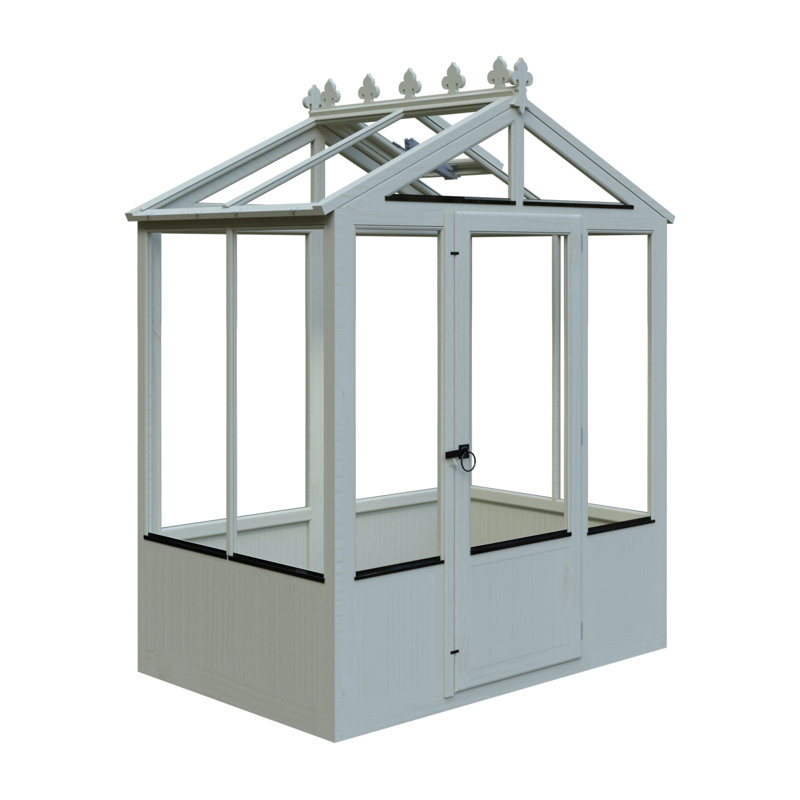 Holkham Wooden 4 ft x 6 ft Greenhouse, Green