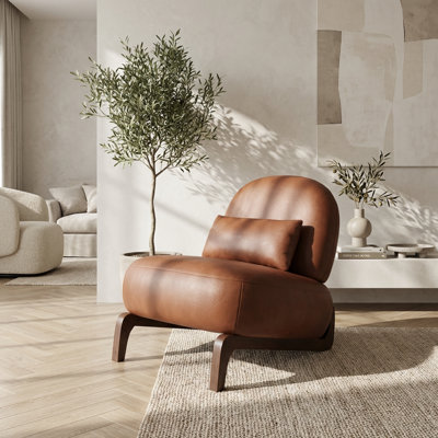 Chaise d'appoint moderne sans accoudoirs avec pieds en bois massif et coussin moelleux, siège de salon rembourré crème pour chambre à coucher, appartement, salle d'attente et balcon