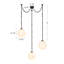 Petra 3 Light Black dimmable LED Chandelier-411328043-411328042