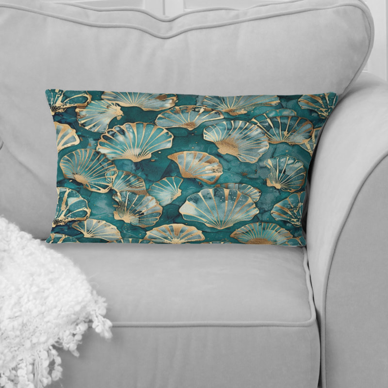 Coussin lombaire doré vert côtier I