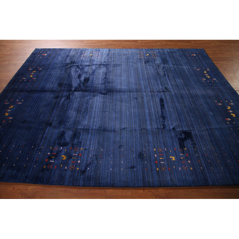 Tapis bleu Gabbeh 8 x 10
