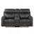 Hirah Dark Gray Microfiber Manual Recliner Loveseat With Cupholder Function And Built-In USB Port