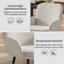 Chaises de salle à manger rembourrées en chenille avec pieds en métal (ensemble de 4)-370718505-370718501
