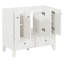Meuble-lavabo de 36 po sans comptoir, armoire de rangement en bois massif seulement, meuble-lavabo autoportant avec 4 portes à fermeture douce et 2 tiroirs-115302027