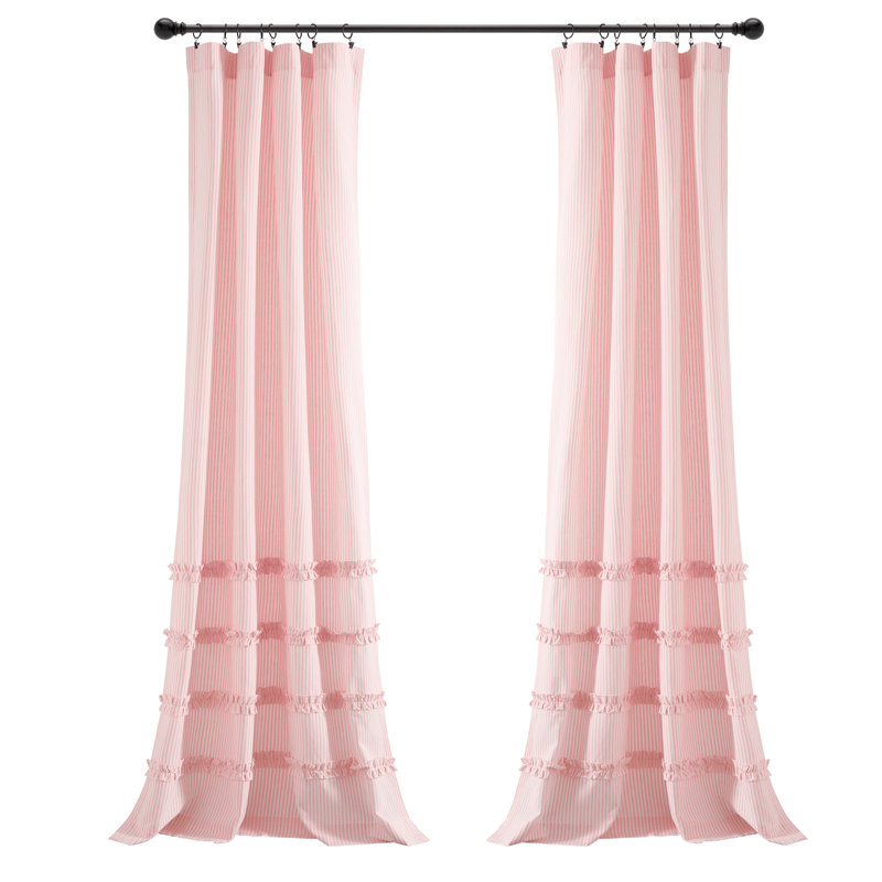 Paire de rideaux 100% coton, Gris, L 40 po x L 95 po
