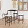 Patio Bar Table and Stools with Cushions Poly Rattan