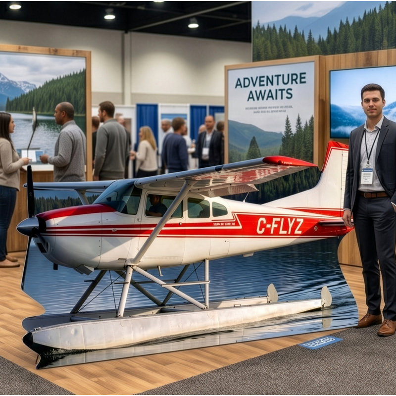 SP13710, hydravion, Alaska, buisson, bateau, hydravion, carton, découpe, debout, debout