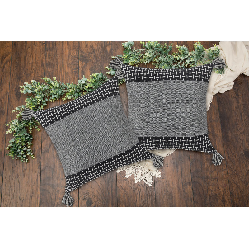 Melida Tassels Throw Pillow Set of 2