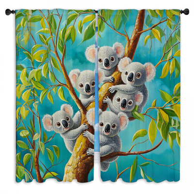 Rideaux de fenêtre Koala Family