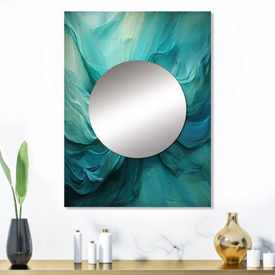 Kendryk turquoise Tranquillity V - paysage unique, miroir mural