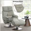 Fauteuil d'appoint en cuir fleur Kandoro