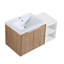 Meuble-lavabo à fermeture en douceur 36 po avec lavabo, petites tablettes de rangement et armoire combinée-781183452