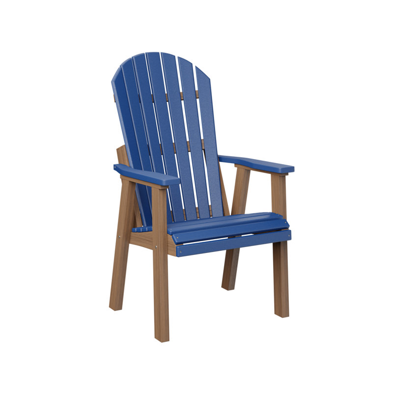 Chaise longue berçante Berlin, Light Blue/Antique Mahogany