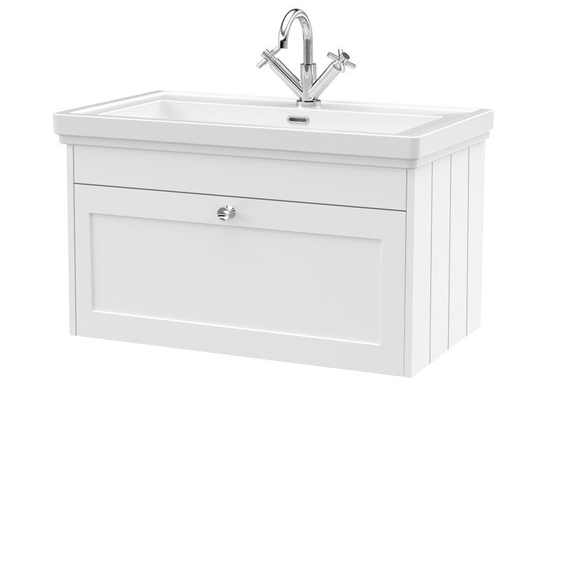 Ashwick 830 mm Bathroom Vanity, Satin White