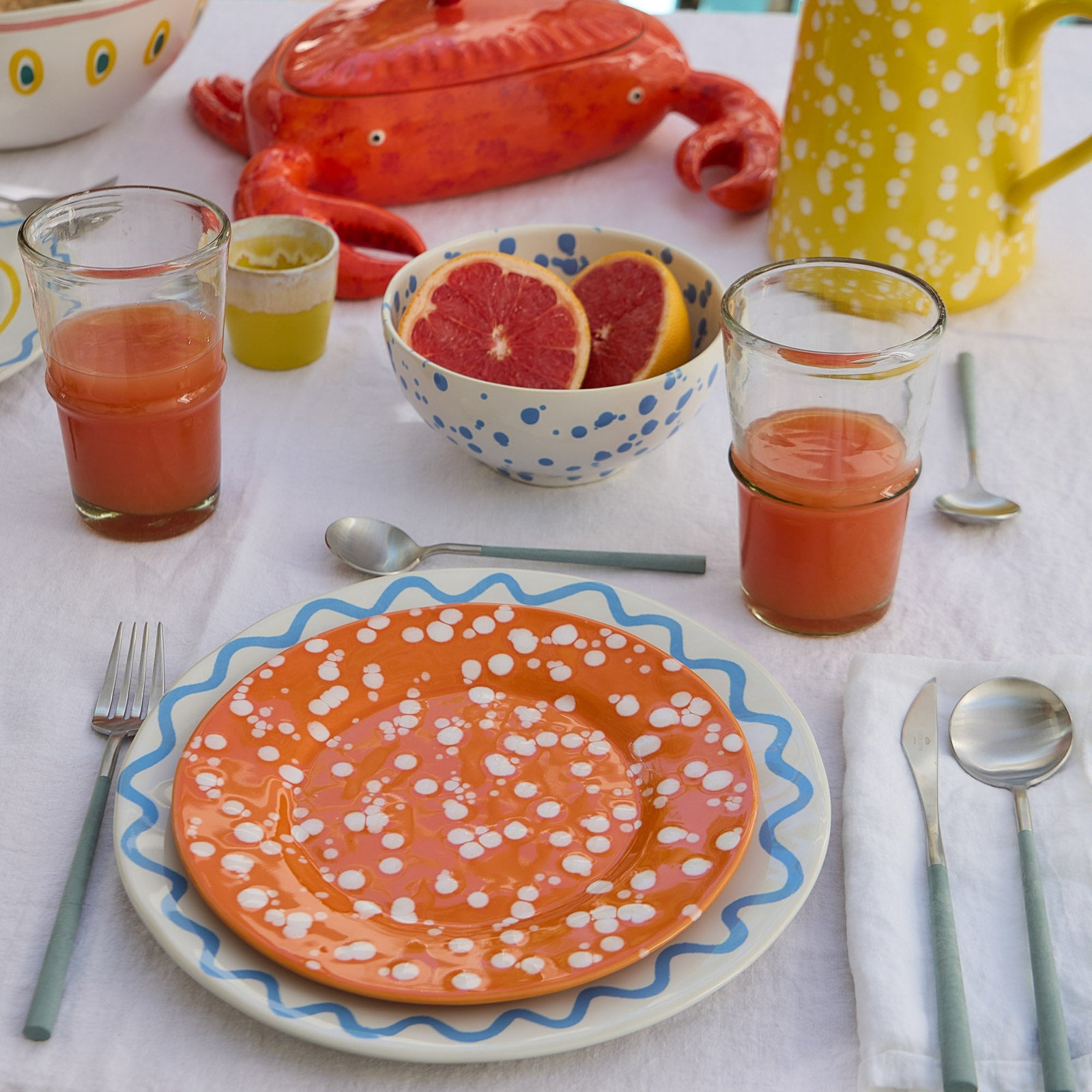 Rafaela 9" Salad Plate, Tangerine