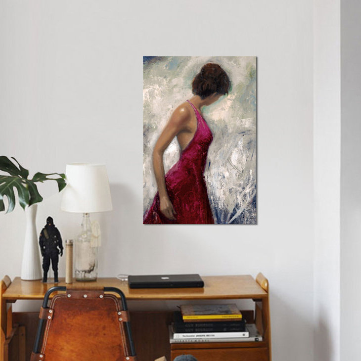 « figures », impression sur toile, H 40 po x l 26 po x P 1,5 po, Pas de tapis, Toile tendue